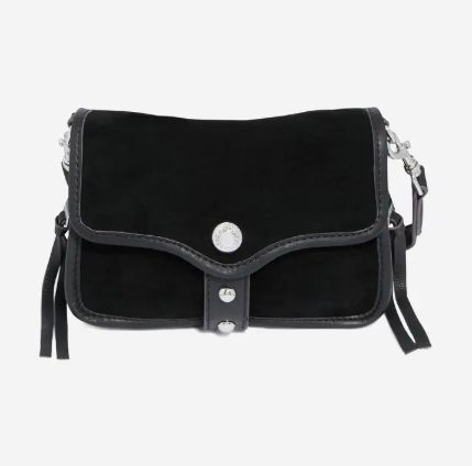 Aimee Kestenberg Great Escape Mini Crossbody Black Suede