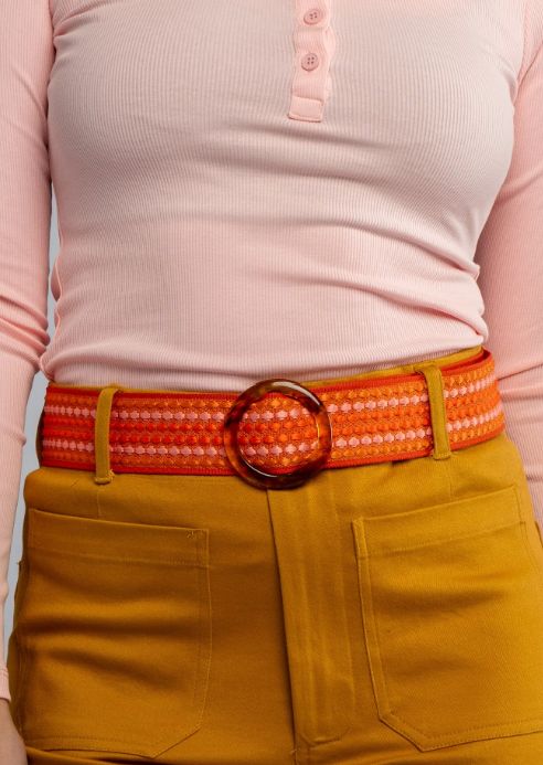 Lesley Evers Bella Slip Cinch Belt (Orange)