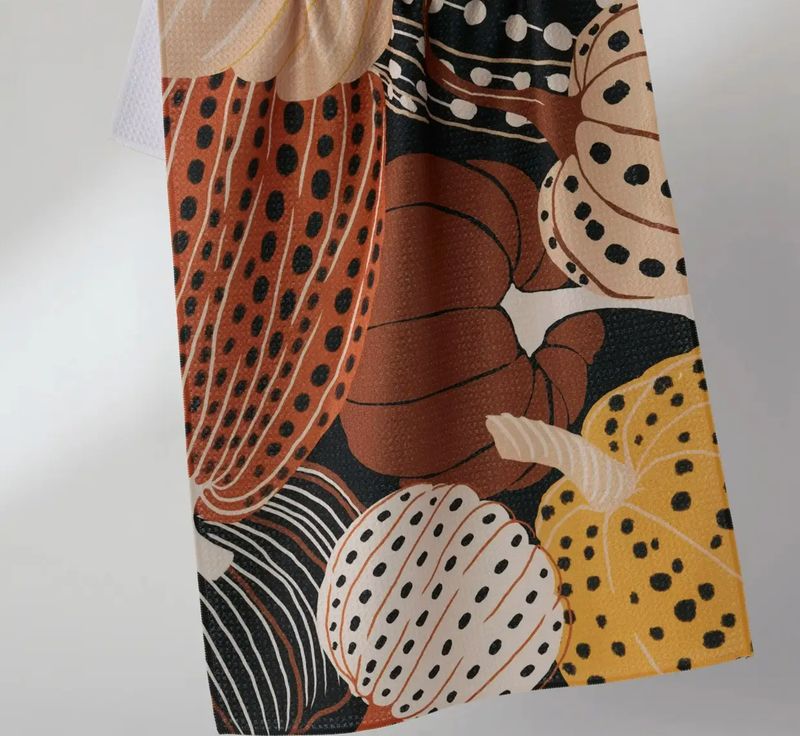 Geometry Painted Patch Tea Towel