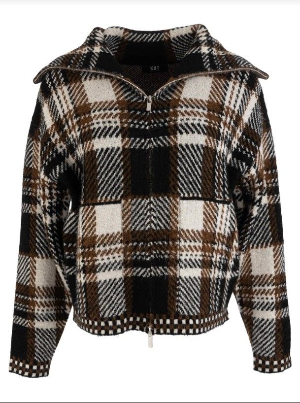KUT from the Kloth Rue Sweater Jacket (Chocolate)