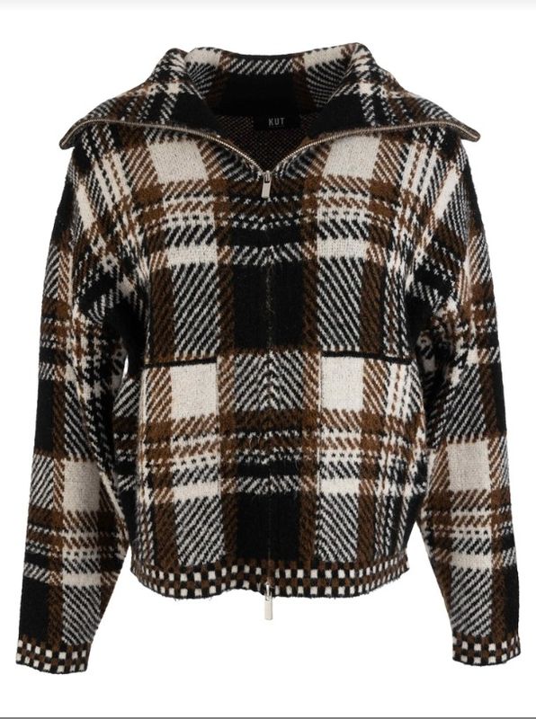 KUT from the Kloth Rue Sweater Jacket (Chocolate)