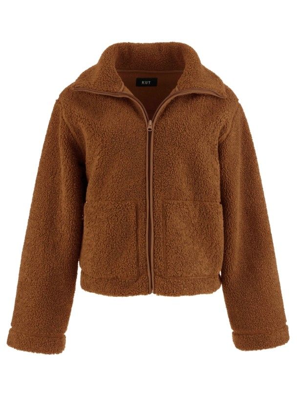 KUT from the Kloth Dena Faux Shearling Jacket (Camel)
