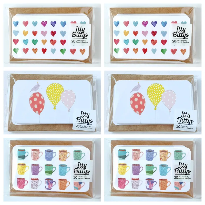 Itty Bittys Mini Note Card Set (Choose Style)