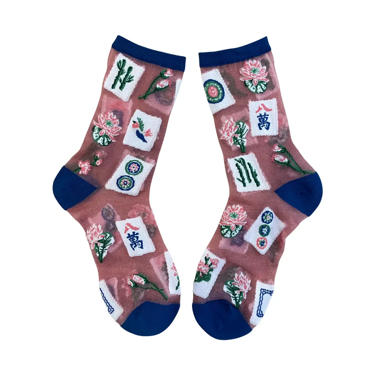 Sock Candy Mahjong Shimmer Sheer Crew Sock