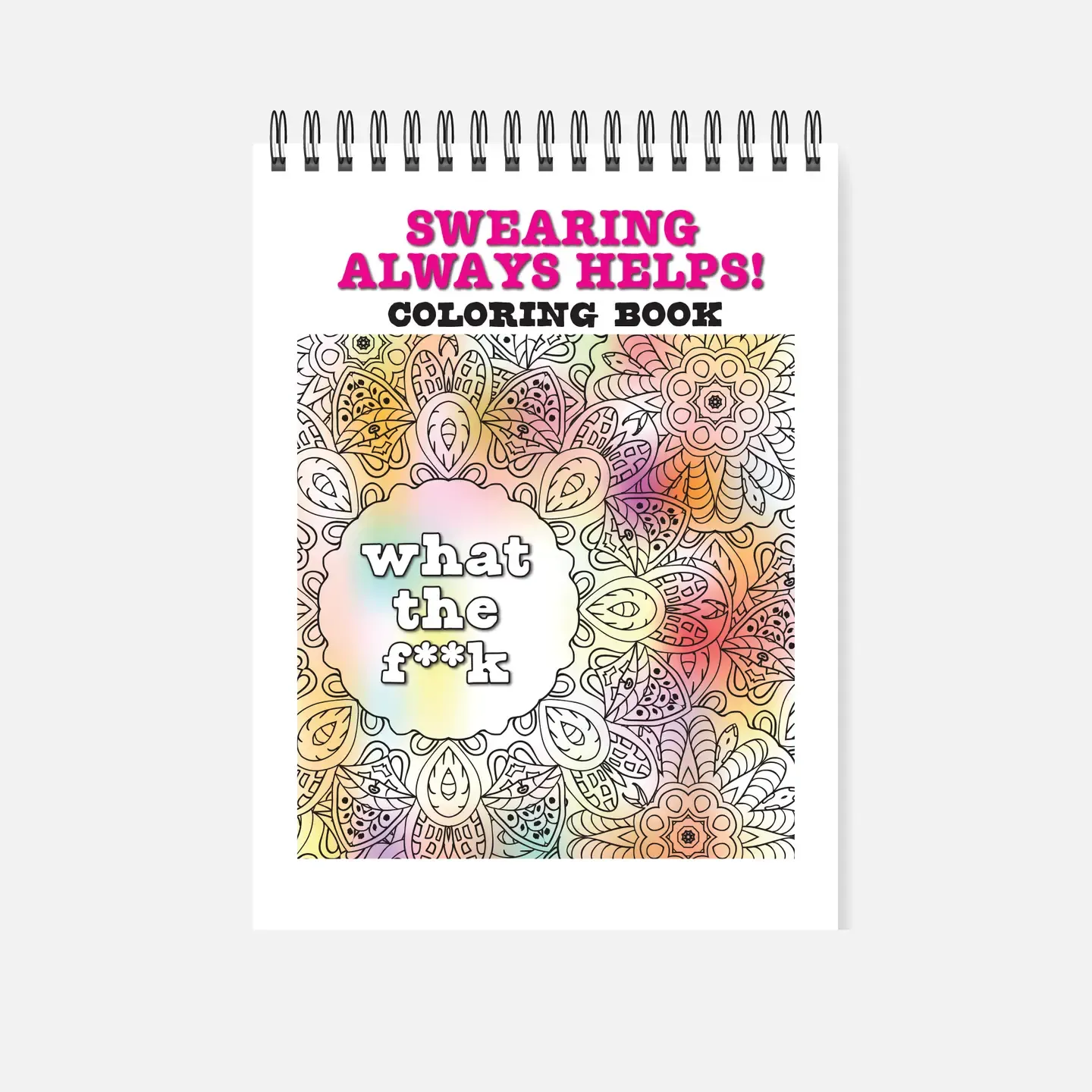 Wallflower Market Swearing Always Helps Spiral Coloring Book