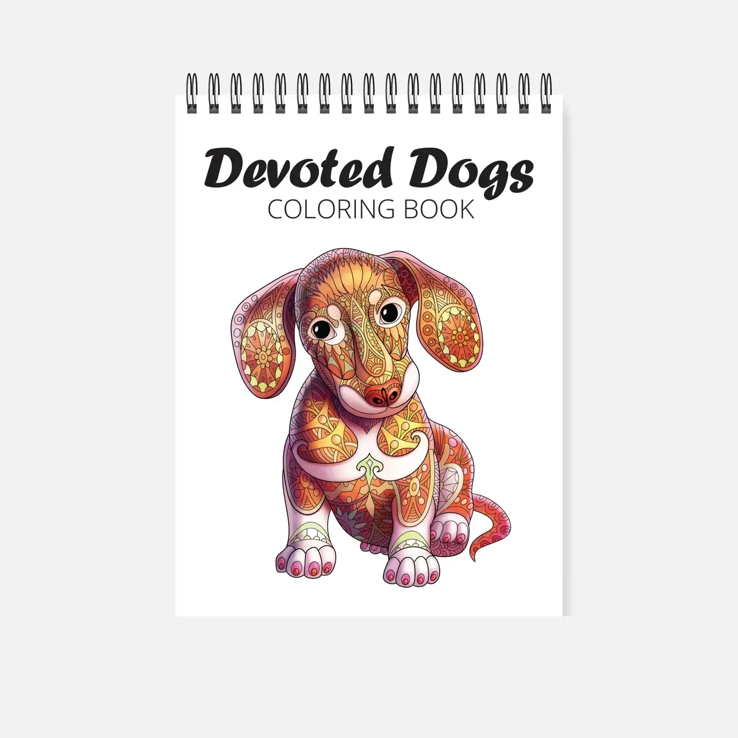 Wallflower Market Devoted Dogs Spiral Coloring Book
