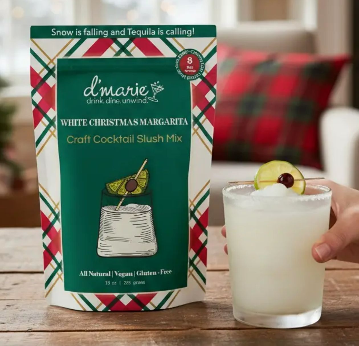 White Christmas Margarita Craft Cocktail Slush Mix