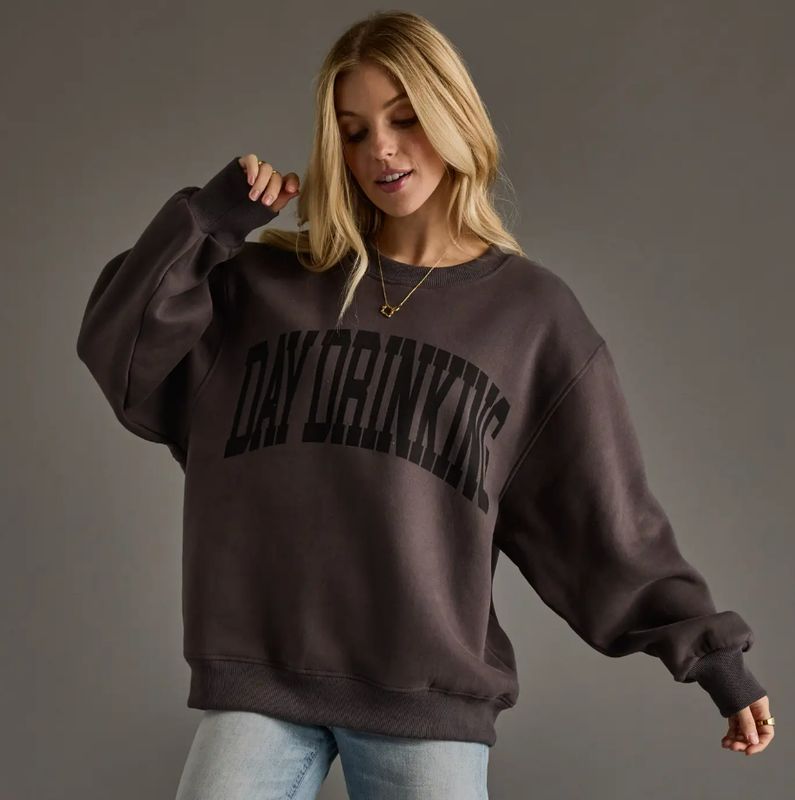 Day Drinking Sweatshirt (Charcoal/Black)