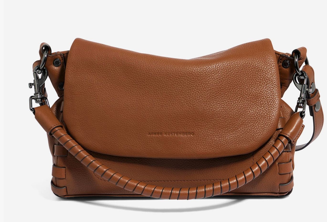 Aimee Kastenberg Zen Convertible Crossbody Chestnut Brown/Gunmetal