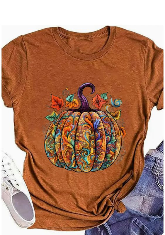Halloween Pumpkin Print T-Shirt