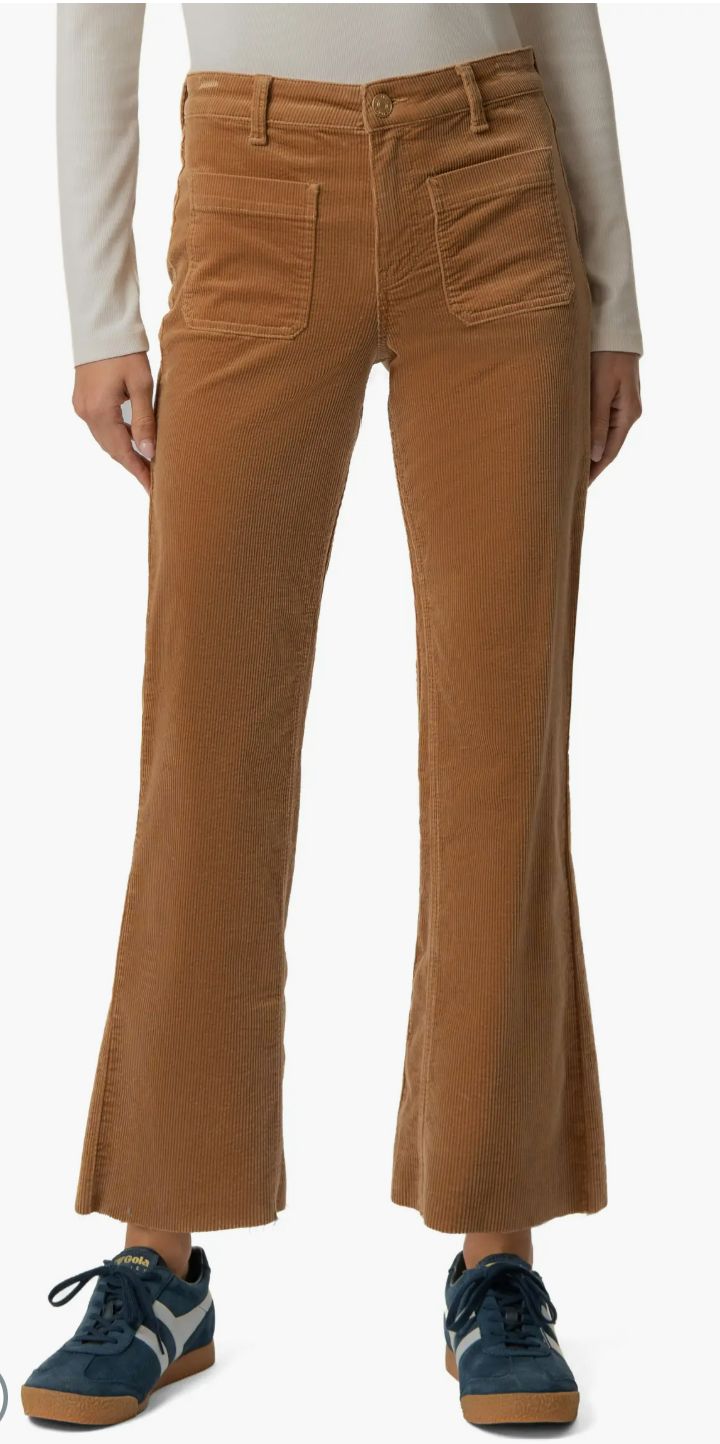 KUT from the Kloth Kelsey Mid Rise Ankle Flare (Camel Corduroy)