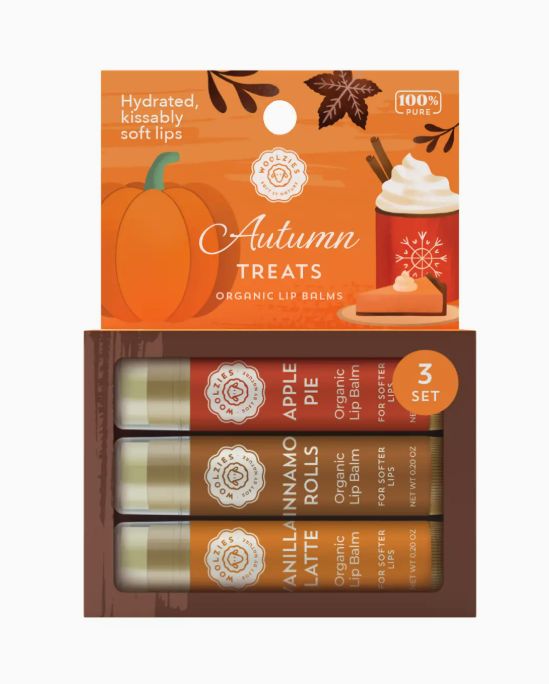 Autumn Treats Lip Balm Set of 3 (Natural)