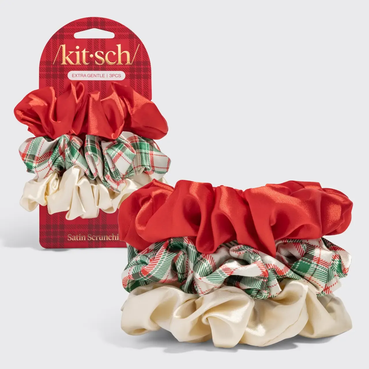Kitsch Holiday Scrunchies 3 pc Set