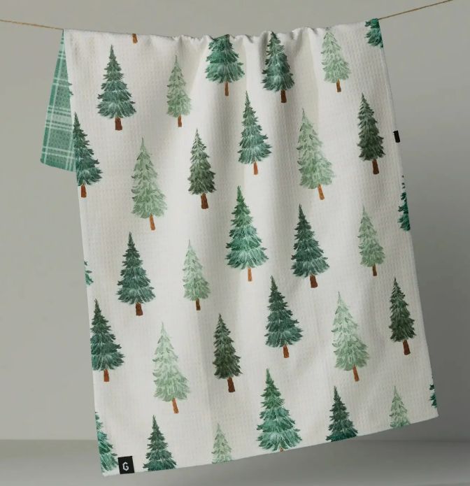 Geometry Pine Grove Luxe Kitchen Towel (Double Sided)