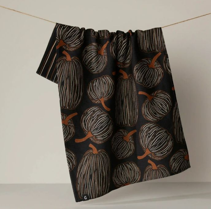 Geometry Pinstripe Patch Luxe Kitchen Towel (Double Sided)