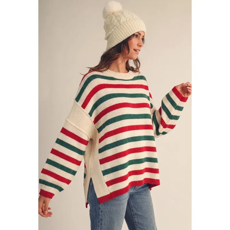 Christmas Candy Stripe Sweater
