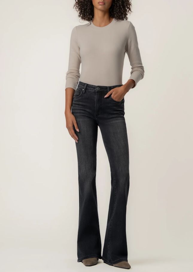 KUT from the Kloth Ana High Rise Flare (Intellect w/ Black Base)