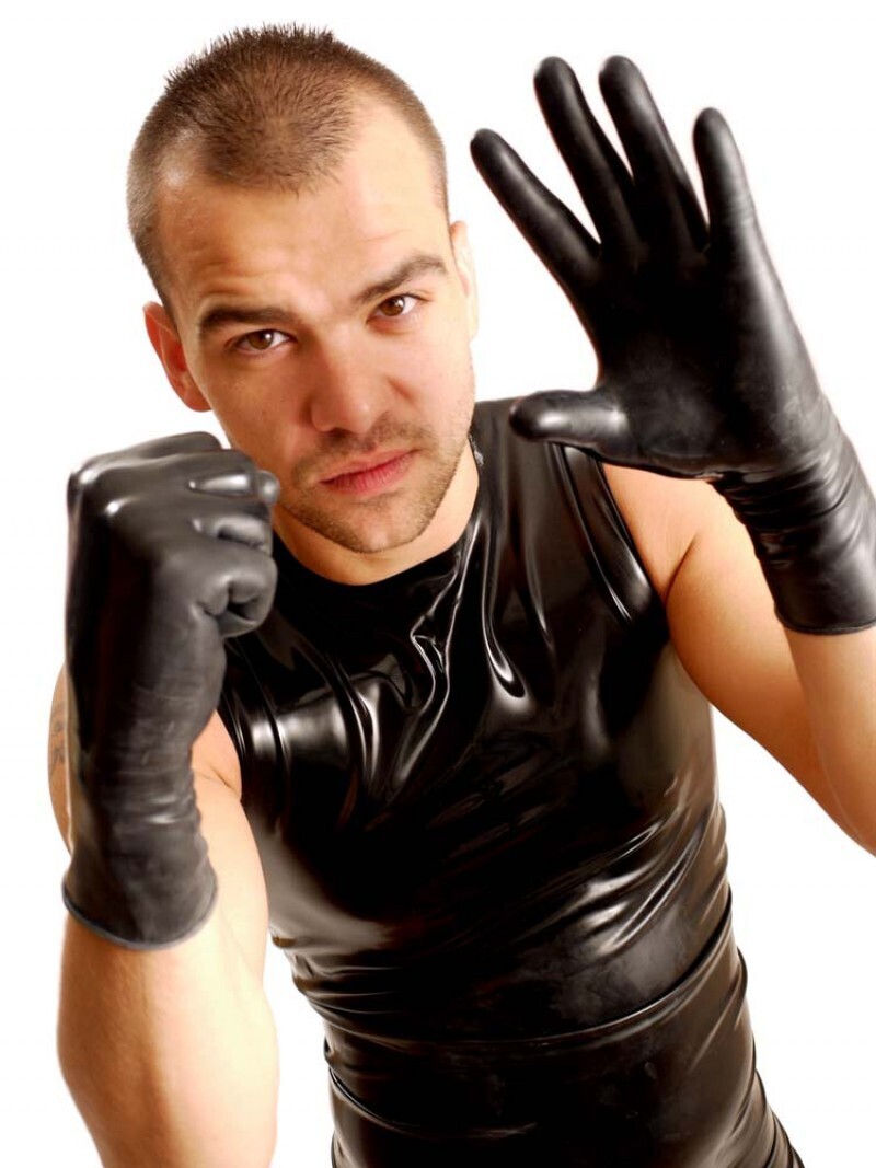 Wrist Rubber Gloves • Black