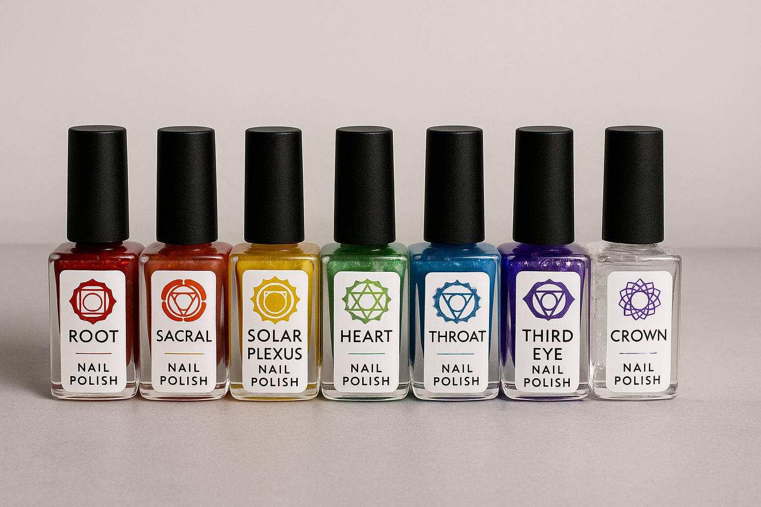 🌈Chakra Nail Polish Ritual Set