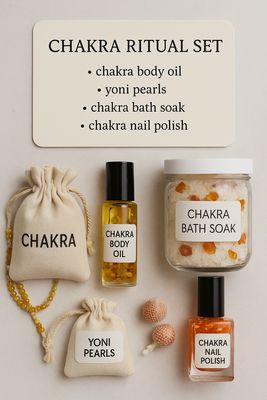 🌈Crystal Infused Chakra Adornment  Ritual Set
