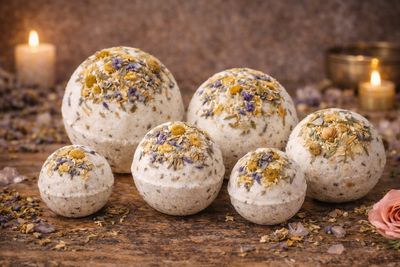 Herbal tea bath bomb