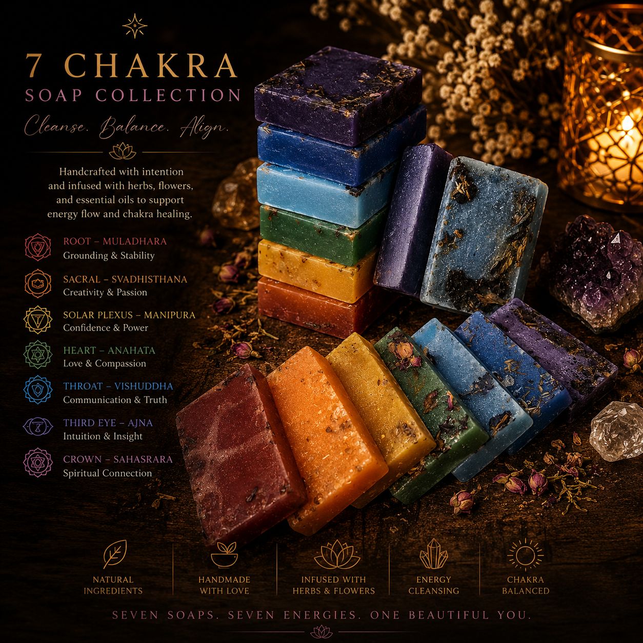 🌈Chakra Soap Ritual Set