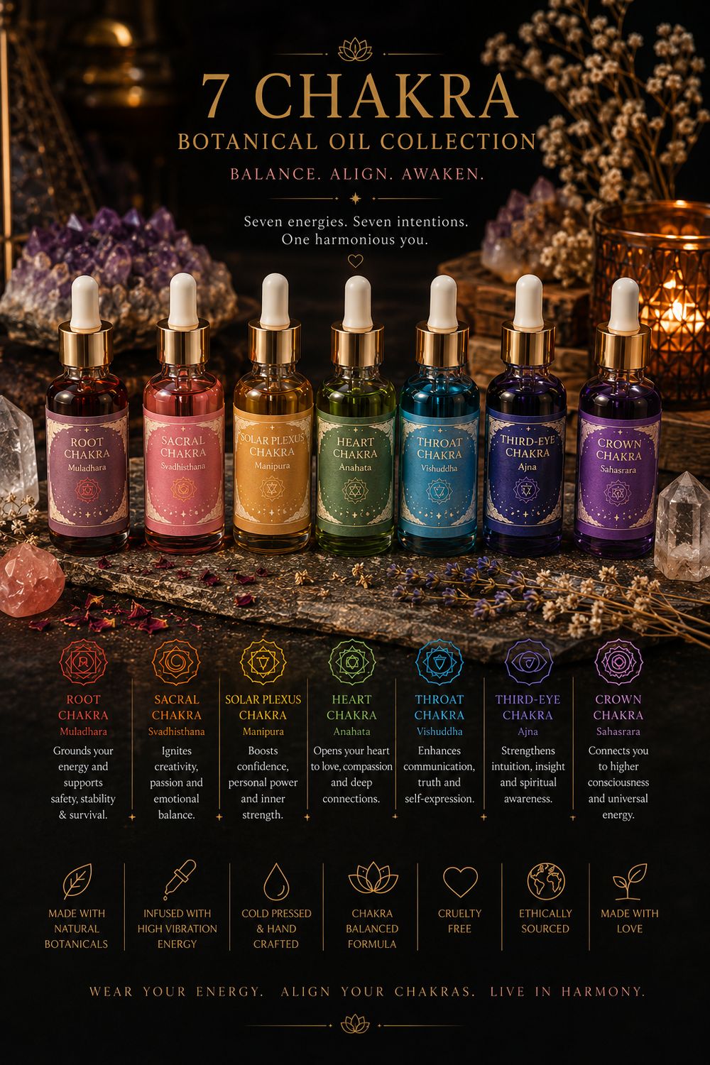 đChakra Botanical Oil Set đChakra Botanical Oil Set