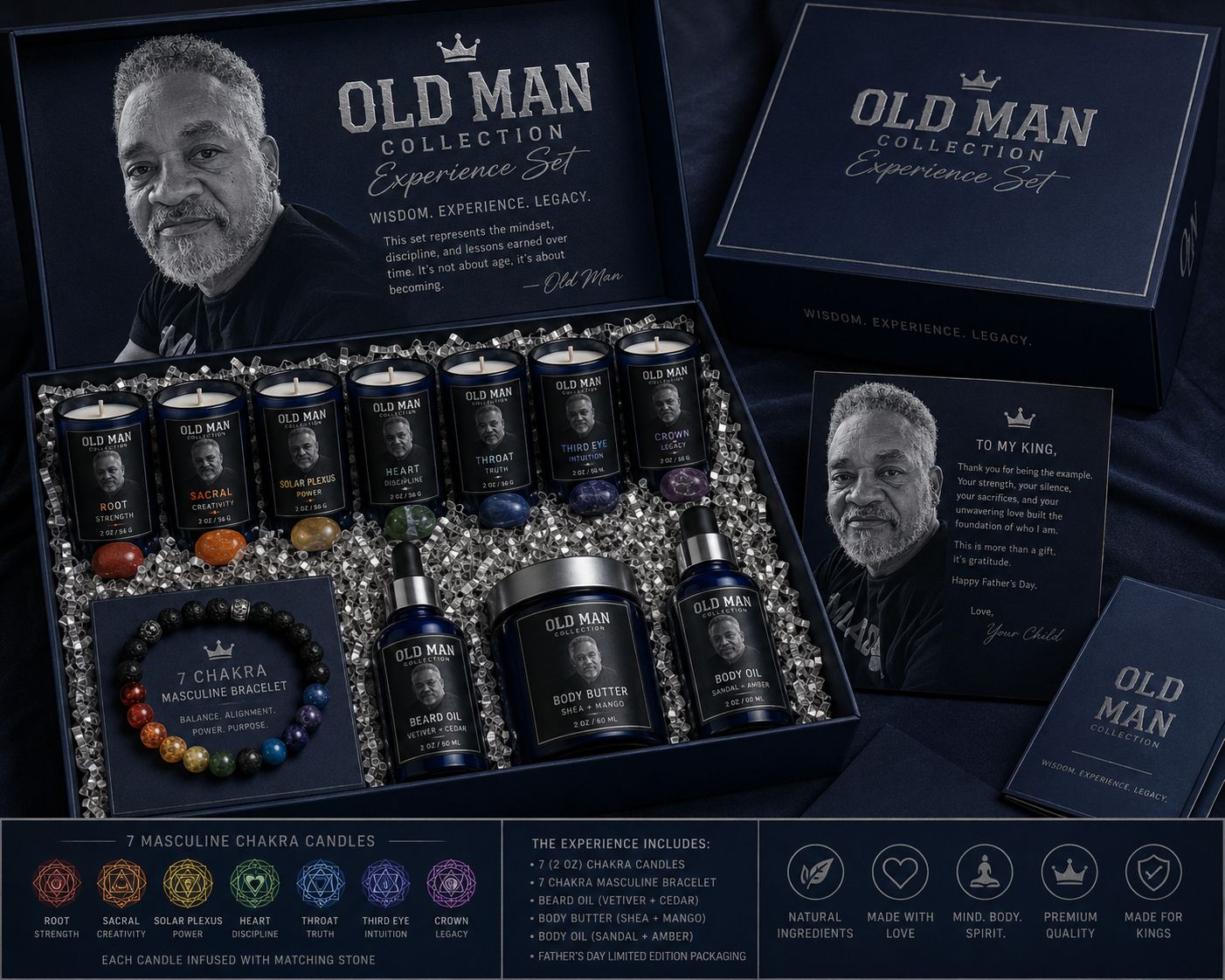 Old Man Collection 7 Chakra Ritual Sets