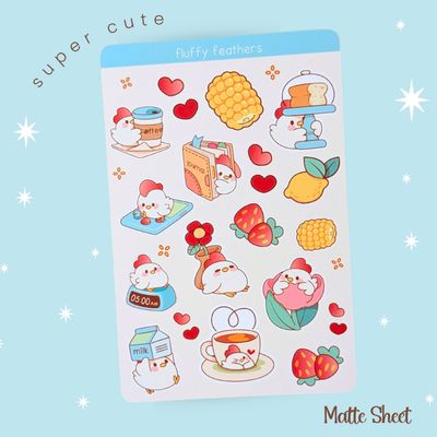 Sweet Chicken Stationery Bundle - 4x6 Notepad with Stickers