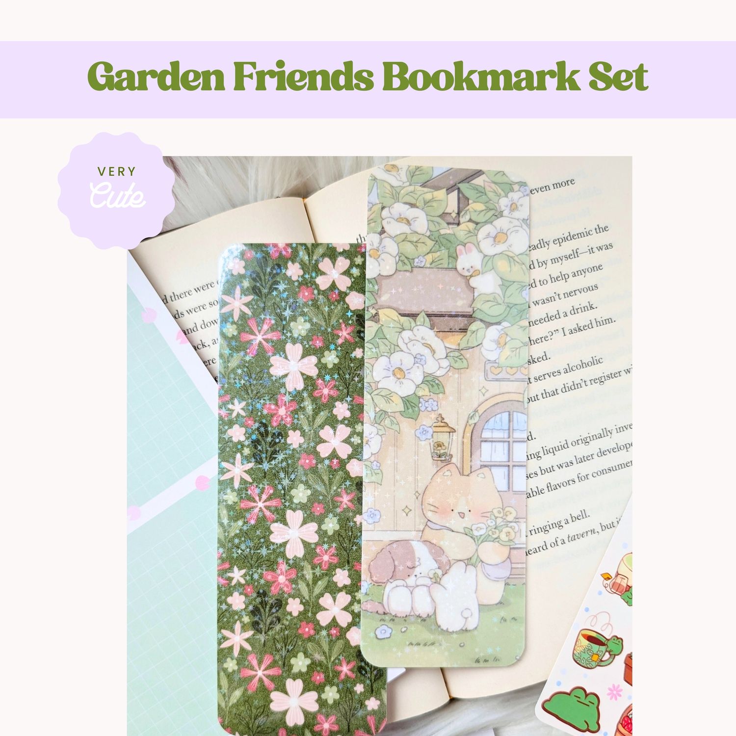 Cat Bookmark Set - Book Lover Accessories - Kawaii Themed Bookmark Set