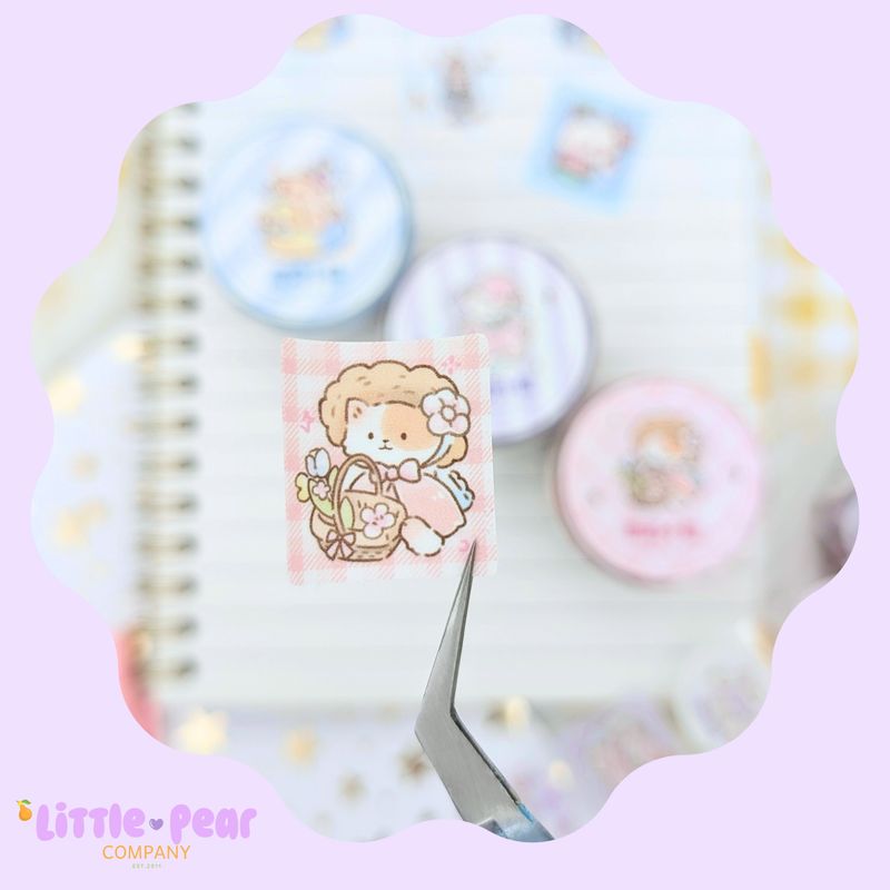 Kitty Glitter Stickers - Cat Glitter Sticker Roll - Kawaii Cat Stickers - Kawaii Stationery