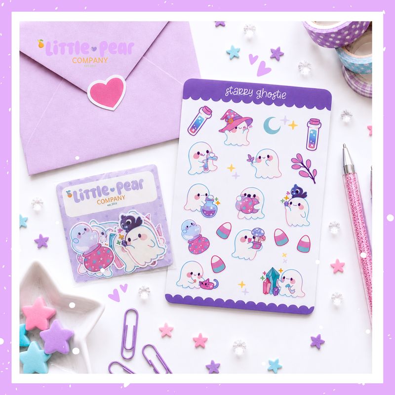 Holographic Ghost Stickers - Die Cut Stickers - Cute Ghost Stickers