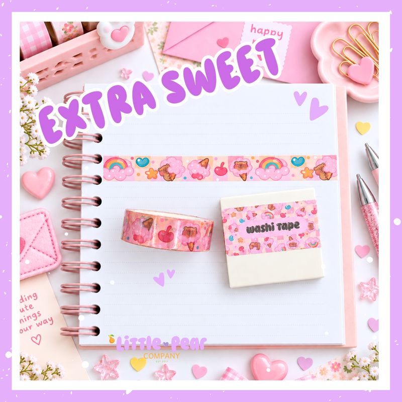Cute Capybara Washi Tape for Happy Mail - Kawaii Masking Tape for Letter Writing