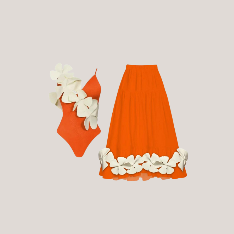 3D Flower in orange