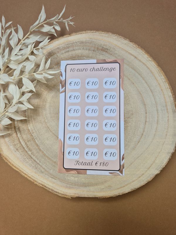 Briefgeld 10 euro challenge bruin