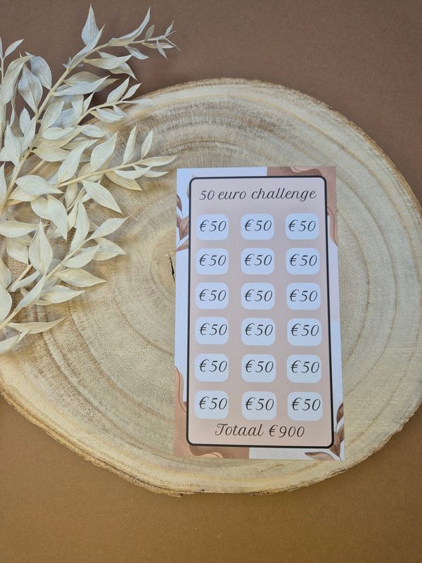 Briefgeld 50 euro challenge bruin