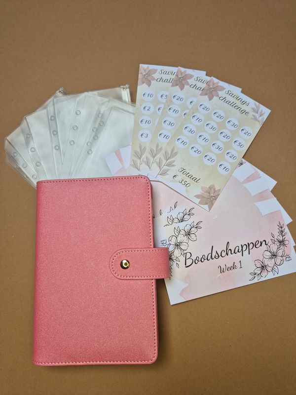Starterset roze met binder A6