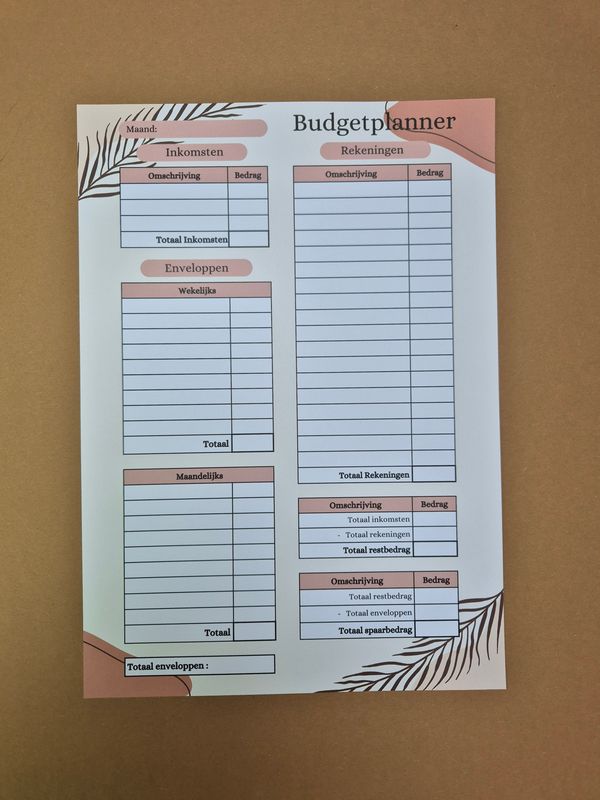 Budgetplanner A4 beige