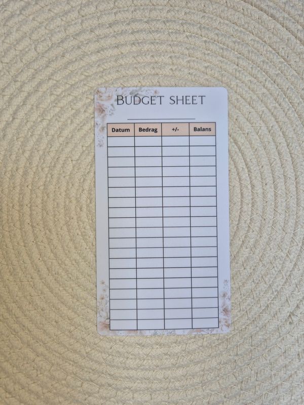 Budget sheet Dreamy