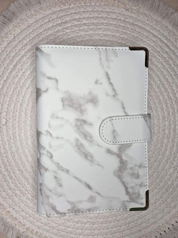 Budget binder Marmer wit A6