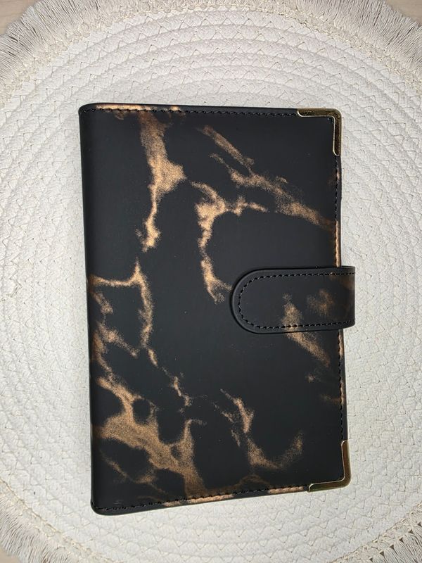 Budget binder Marmer zwart A6