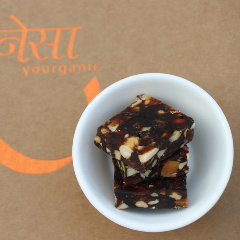 Dates Nuts Rose Barfi