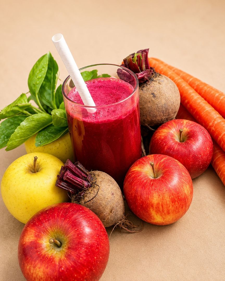 Fresh Organic Juice Online Cold Pressed Apple Beetroot Carrot Home Delivery Delhi NCR