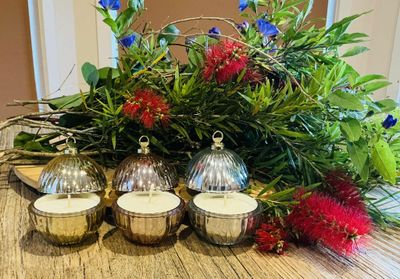 Mini Christmas Bauble Candles - SET OF 3