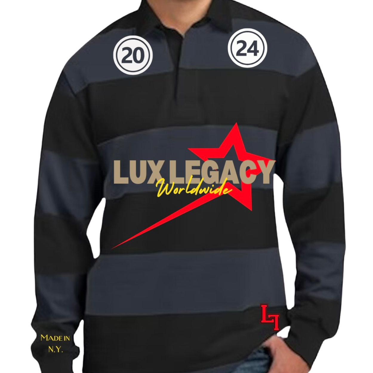 Lux Graphic Rugby Polo