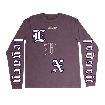 Plum Vintage letter L/S (UNISEX)