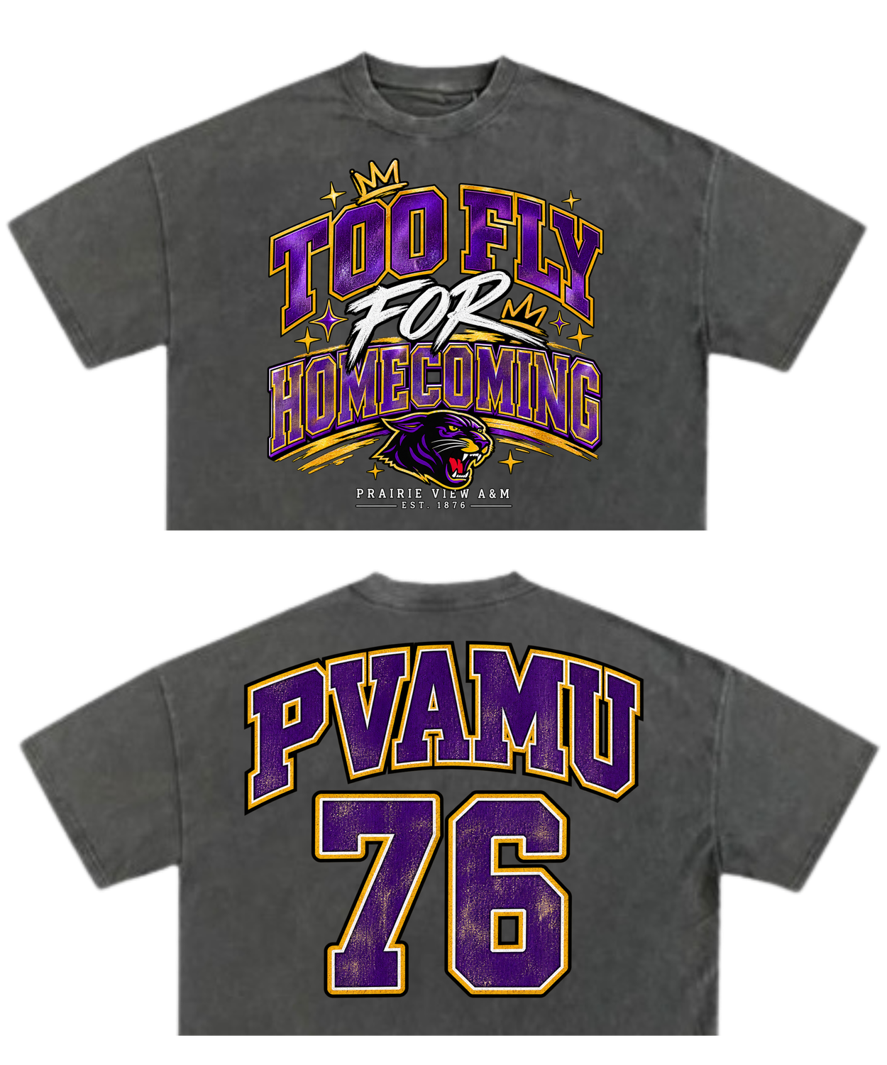 TNA Graphics x Lux Legacy | PVAMU TOO FLY TEE (CROPPED ) | HOMECOMING COLLECTION