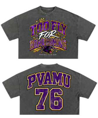 TNA Graphics x Lux Legacy | PVAMU TOO FLY TEE (CROPPED ) | HOMECOMING COLLECTION