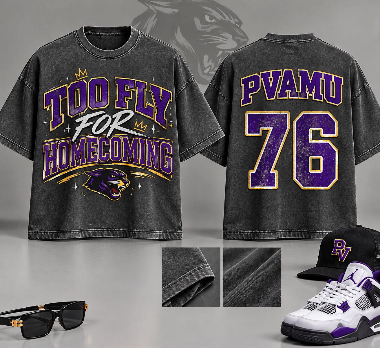 TNA Graphics x Lux Legacy | PVAMU TOO FLY TEE | HOMECOMING COLLECTION