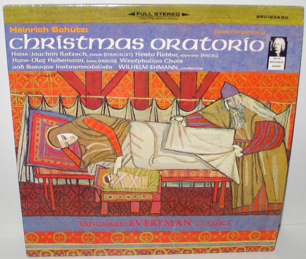Heinrich Schütz –Christmas Oratorio (Weihnachtshistorie) (VG, LP, Vanguard – SRV 232 SD)